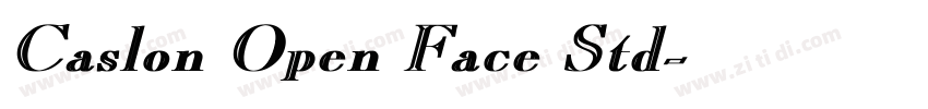 Caslon Open Face Std字体转换